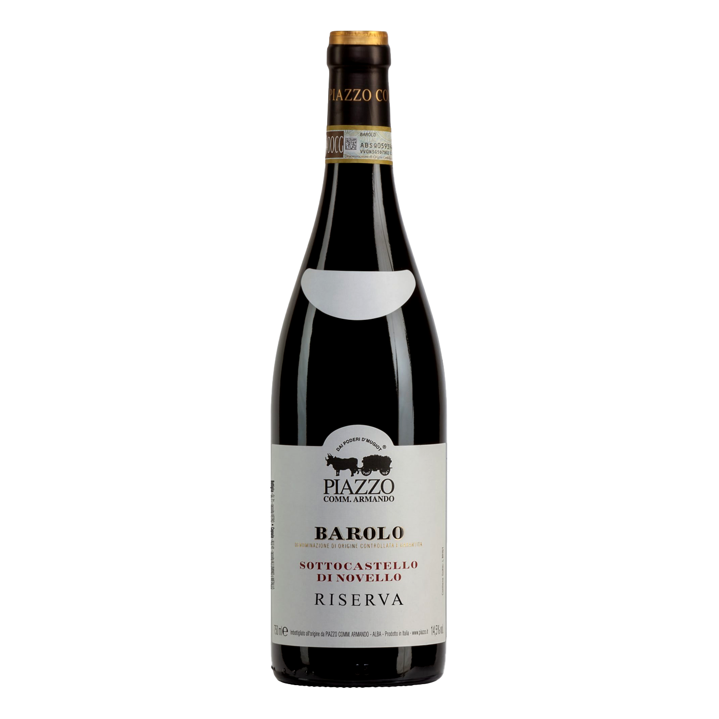 Fles Sottocastello di Novello 2013 van Piazzo
